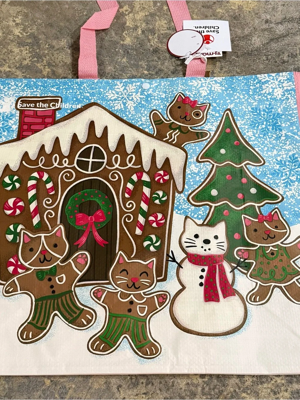 TJMaxx HomeGoods Marshall’s Reusable Shopping Tote Bag | Holiday Gingerbread Cat
